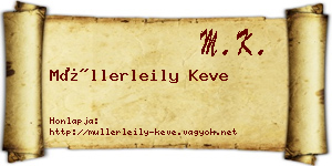 Müllerleily Keve névjegykártya